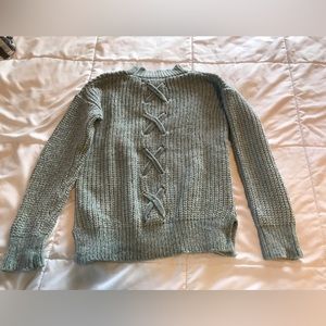 Super soft velour knit, soft mint green sweater. Never worn. M10/12 F